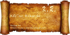 Kósz Rikarda névjegykártya